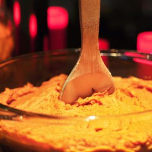 mashed sweet potato