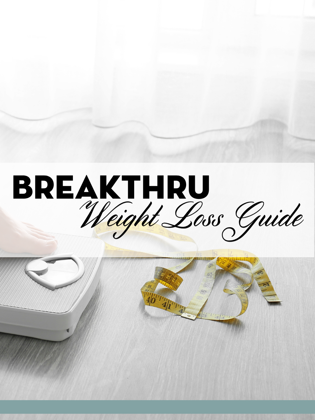 Ladies foot on the scale with a tape measure